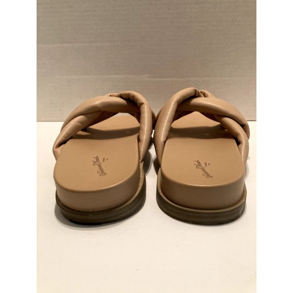 Universal Thread Cosette Sandal Women's 8 Tan Brown Slip-on Padded Flat Heel - Picture 5 of 9